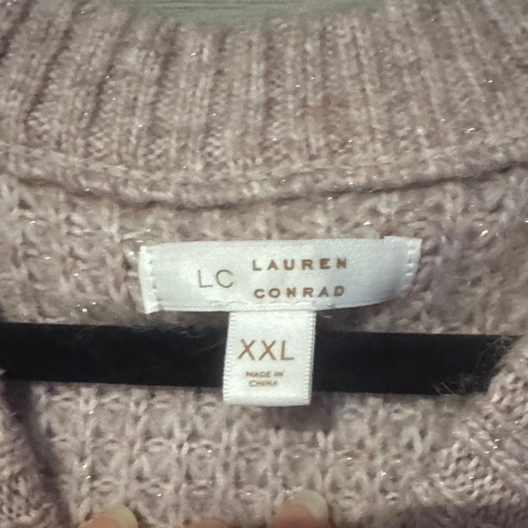 LC Lauren Conrad Blush Cable Knit Sweater - Picture 5 of 8